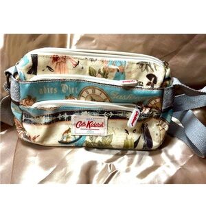 Cath Kidston “Vintage Paris” Crossbody Purse – Triple Pocket Design